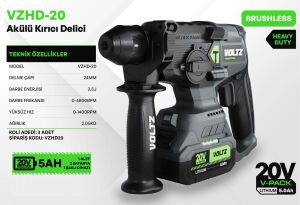 Voltz VZHD-20 Akülü Kırıcı Delici 20 Volt 2x5 Ah