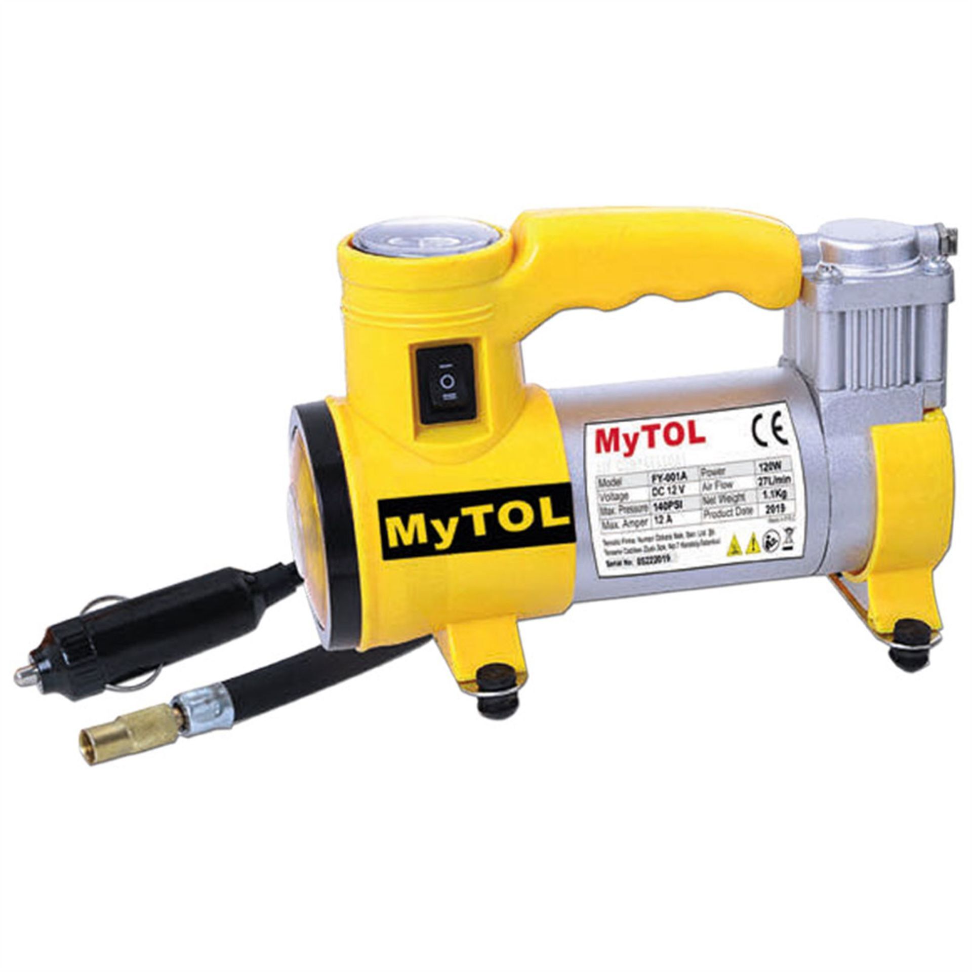 Mytol Mini Hava Kompresörü FY-001A 12 Volt Çakmalık Soketli