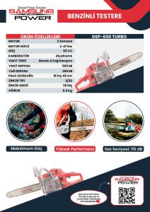 Samsung Power GSP-600 Turbo Motorlu Testere 3.3 Hp