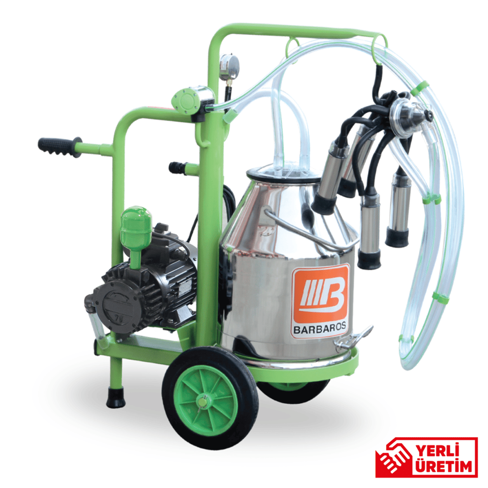 BARTECH C 30 Tekli Inek Sağım Makinesi Kuru Paslanmaz 30 lt. 240 cc