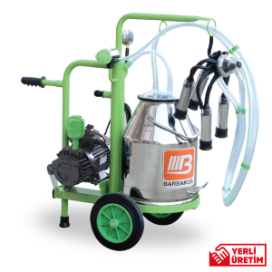 Bartech Yaprak Tek Sağım Süt Sağma Makinesi 30 Lt Krom Güğüm