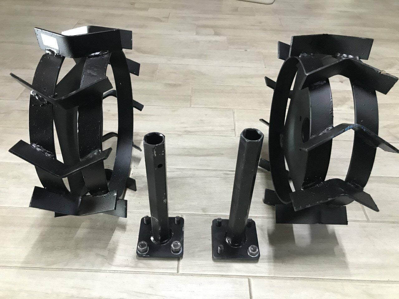 Çapa Makinası Demir Teker Takımı Aks Dahil