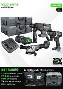 VOLTZ VZ20-3KIT-B AKÜLÜ ÜÇLÜ SET 5 AH