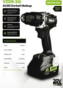 VOLTZ VZ20-3KIT-B AKÜLÜ ÜÇLÜ SET 5 AH
