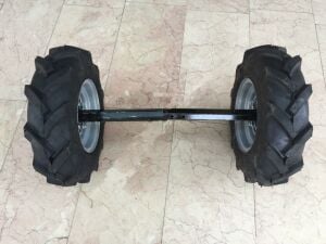 Çapa Makinası Teker Takımı 4.00 X 80 27 mm Sabit Aks Billas Yerli Üretim