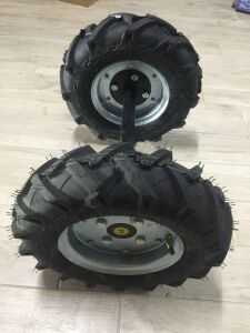 Yağmur Çapa Makinası Teker Takımı 4.00 X 80 27 mm Sabit Aks