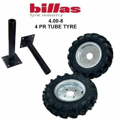 Çapa Makinası Teker Takımı 4.00 X 80 27 mm Sabit Aks Billas Yerli Üretim