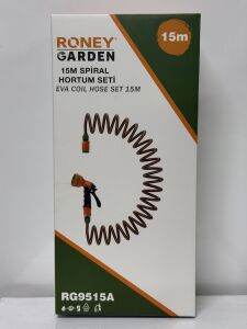 Roney Garden Spiralli 15 mt Hortumlu Sulama Seti