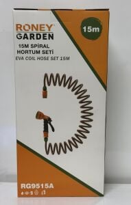 Roney Garden Spiralli 15 mt Hortumlu Sulama Seti