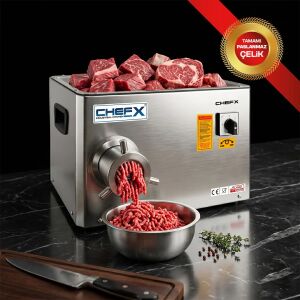 ChefX ByYeşil Makina Profesyonel Et Kıyma Makinesi 12 No 0,5 Hp