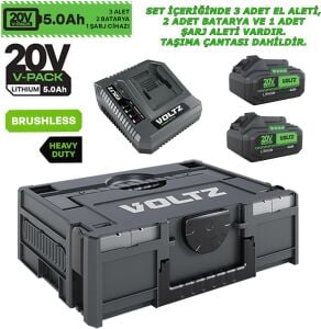 VOLTZ VZ20-3KIT-A AKÜLÜ ÜÇLÜ SET 5 AH