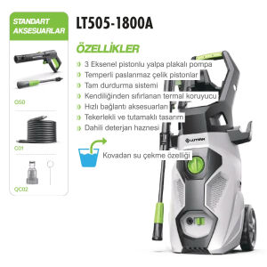 LUTIAN LT505 1800 Watt 150 Bar Basınçlı Yıkama