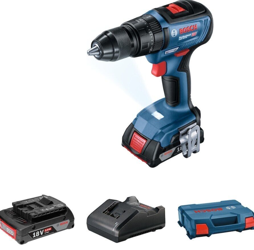 Bosch Professional GSB 18V-50 2X2AH Çift Akülü Darbeli Delme-Vidalama Makinesi-06019H5100