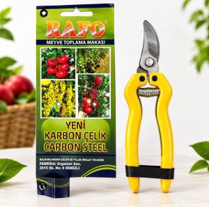 Rafo Karbon Çelik Meyve Toplama Makası Eğik Ağız 5 Adet