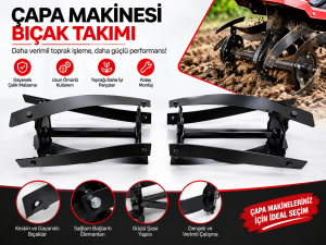 Çapa Makinesi Ot Toplamayan Çapa Bıçak Takımı 23 mm