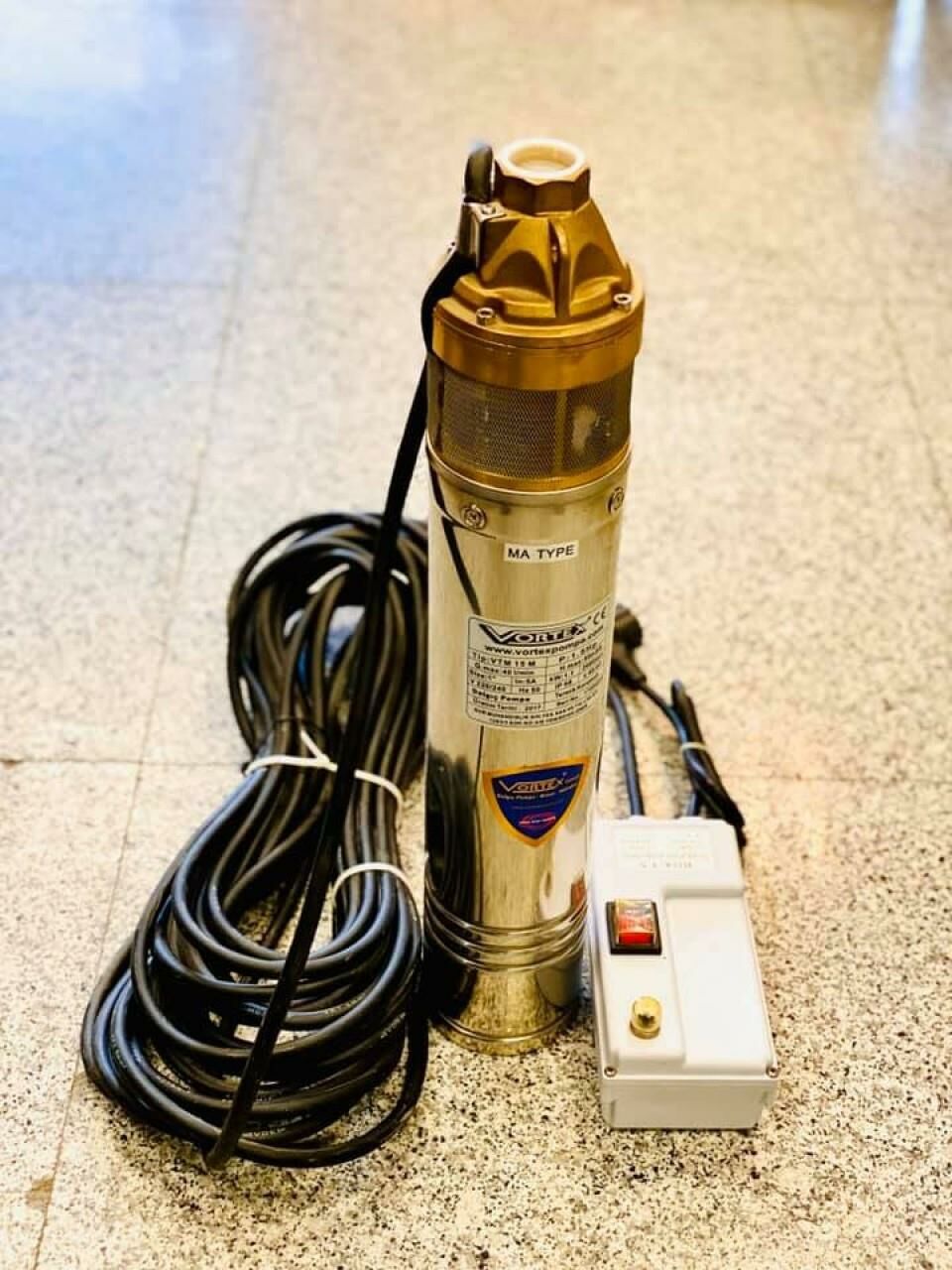 Vortex Vtm 15 M 1,5 Hp 1'' 20 Mt Kablolu Panolu Dalgıç Pompa