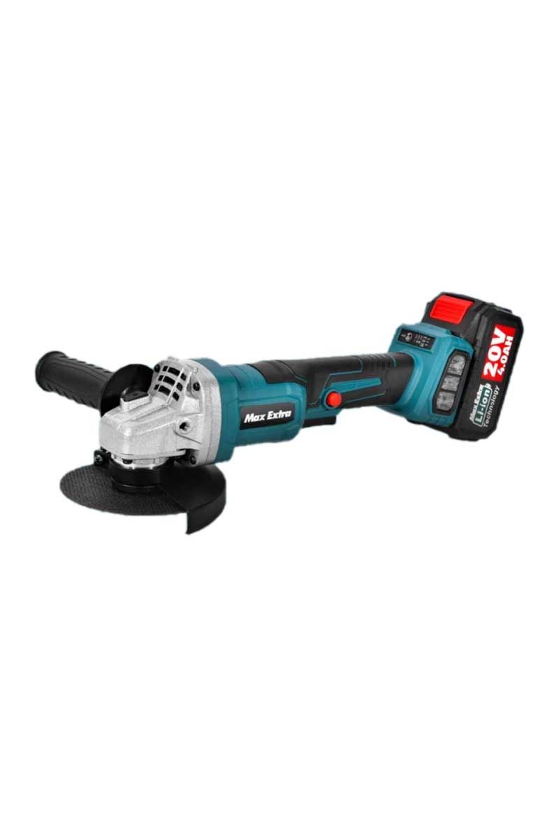 Max Extra MXP6890 Akülü Avuç Taşlama 115 Mm 20 V. 4 Ah. Çift Akü Devir Ayarlı