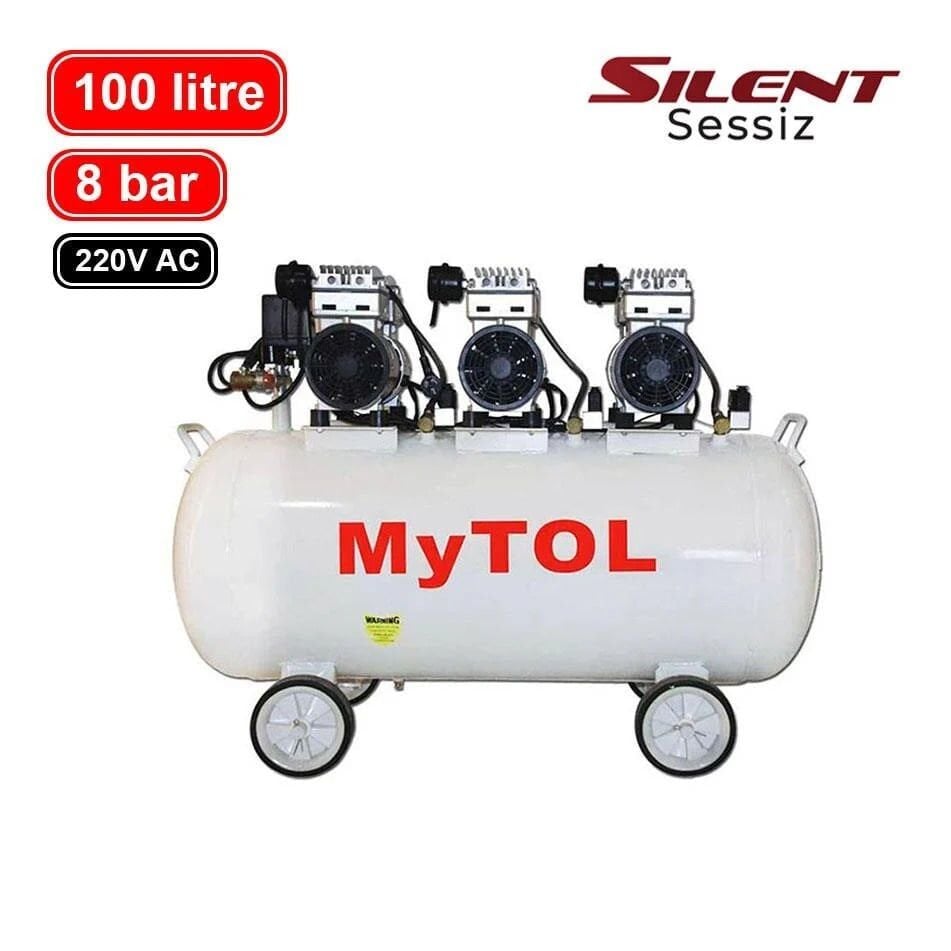 MyTol 100 Lt Sessiz Hava Kompresörü EWS100B 3 Hp.